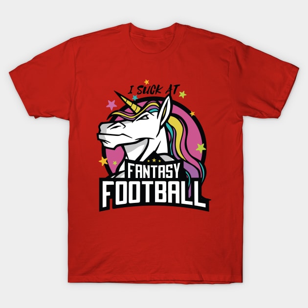 Funny Unicorn Fantasy Football Graphic Design T-Shirt by CoolArts